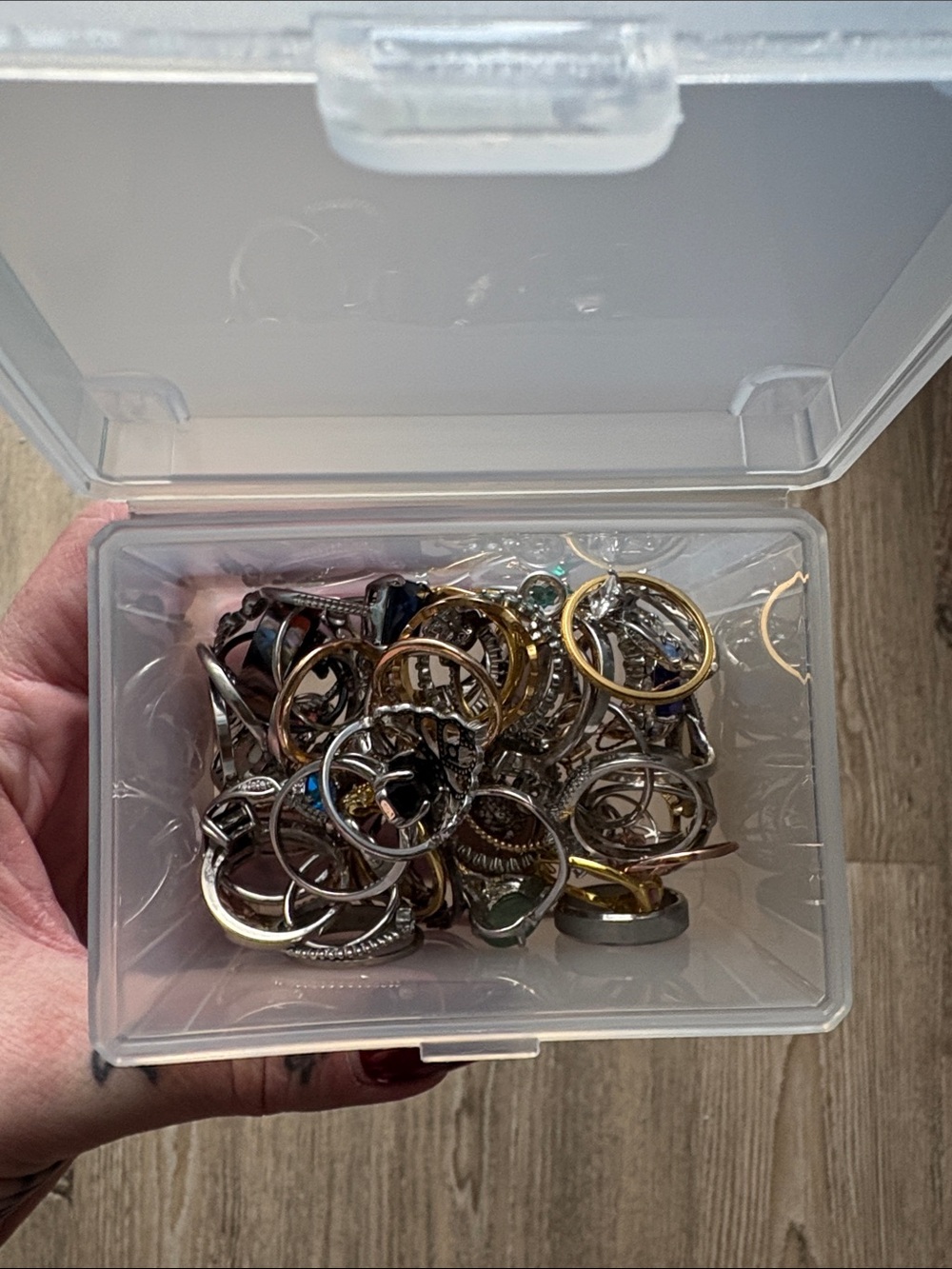 Mystery Rings Sizes 9 10 11 Over 50 Costume Jewelry Rings Bands Gemstones